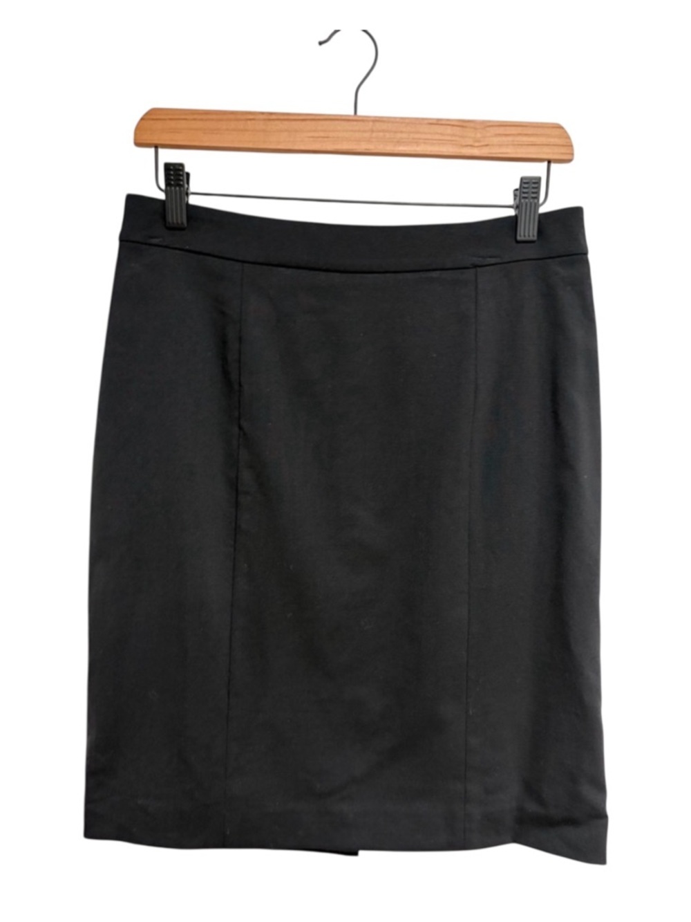 Club Monaco Women’s Classic Black Wool Blend Pencil Skirt with Lining
